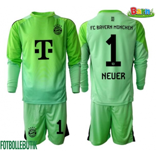 Bayern Munich Manuel Neuer #1 Målvakt Hemmaställ Barn 2025-26 Långärmad (+ Korta byxor)